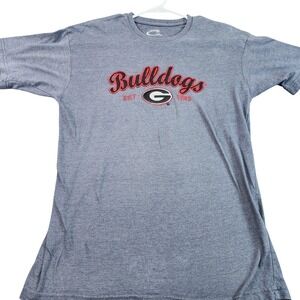 Georgia Bulldogs Shirt Mens Large Gray NCAA Football Calibre Graphic Tee